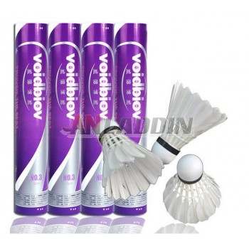 12pcs Professional goose feather badmintons