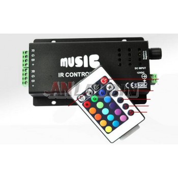 12V-24V Music RGB Wireless Controller for LED Strip Lights