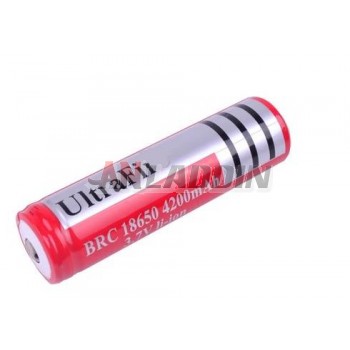 18650 3.7V 4200 mAh red rechargeable lithium battery