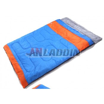 190T polyester taffeta lovers thick cotton sleeping bag