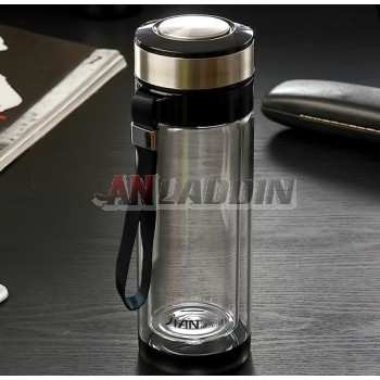 280 ~ 320ml heat insulation double glass cup