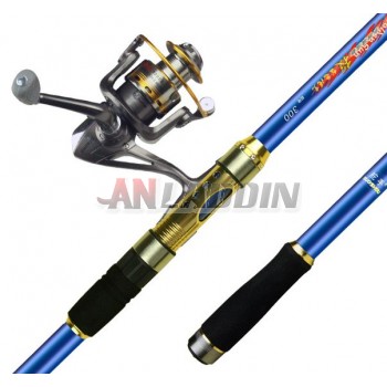 2.4 ~ 3M blue hard carbon throwing fishing rod