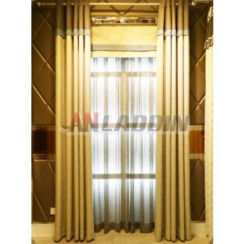 2.8m fixed width linen curtains