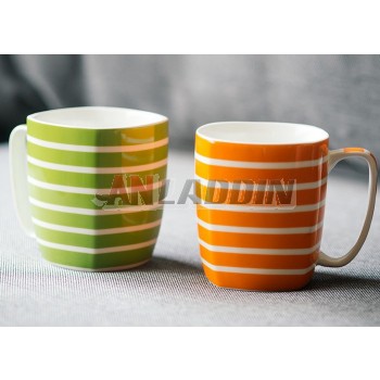 330ml classic stripes ceramic mug