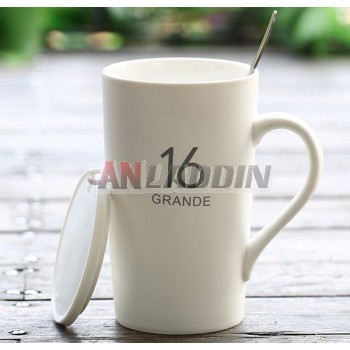 350ml white minimalist ceramic mug