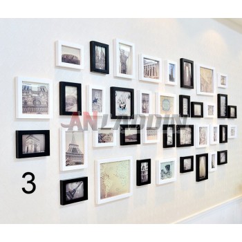 38pcs European style black and white photo frame collection