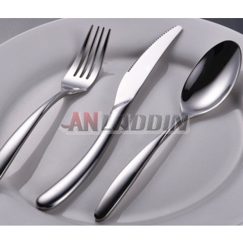 3pcs S-type stainless steel knife and fork cutlery