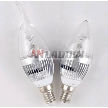 3W E14 acrylic shade LED candle bulb