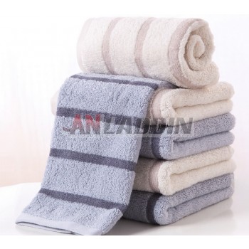 4pcs 70 * 34cm Striped cotton towels