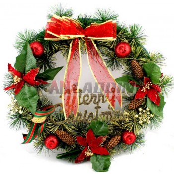 50cm Christmas wreath of pine needles