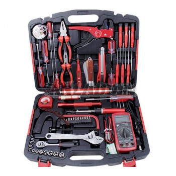 58 piece electrical repair kit with a multimeter