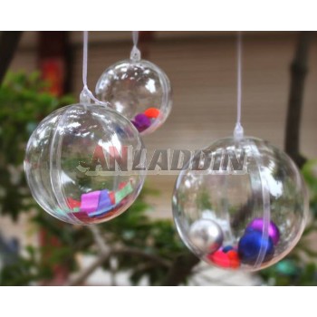 6-10cm transparent hollow Christmas Balls