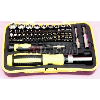 65-in-1 screwdriver / ratchet screwdriver set