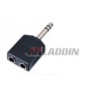 6.5mm 1 to 2 audio adapter / microphone one to two