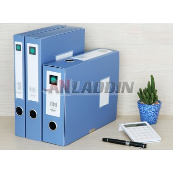 7.5cm A4 PVC blue file box