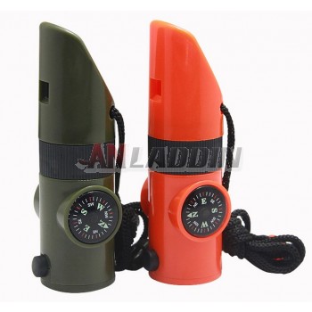 7 in 1 Multifunction whistle compass