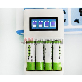 AA 2700 mA rechargeable battery Set with battery check function