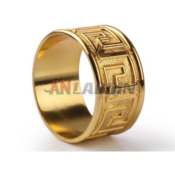 Alloy gold plated napkins ring