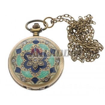 Authentic classic palace set auger dial quartz pocket watch
