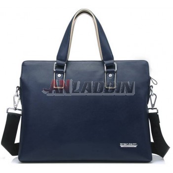 Authentic men's high-end PU leather business bag & handbag