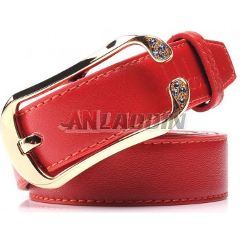Authentic white belt for women & leather belt 