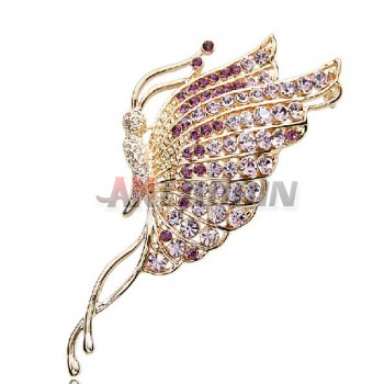 Big butterfly crystal brooches