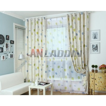 Big dots minimalist linen curtains