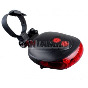 Black + red laser bicycle taillights