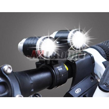 Black two purposes CREE R4 * 2 bicycle lights