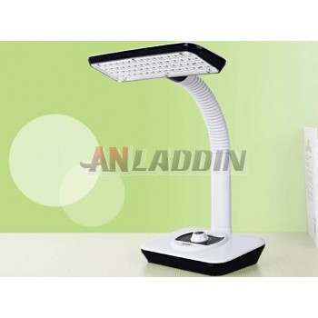 Black + White 2800 mA rechargeable 60 LED desk lamp