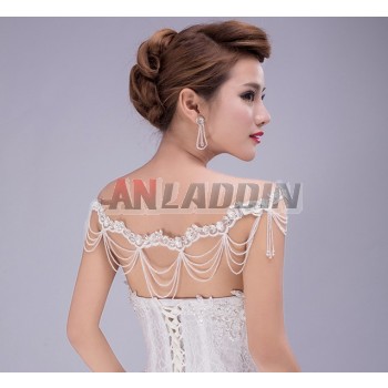 Bride shoulder chain + Earrings Set