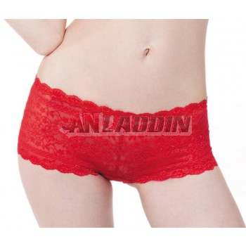 Bud silk low waist non-trace boxer ladies underwear