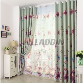 Butterfly flower customize curtains