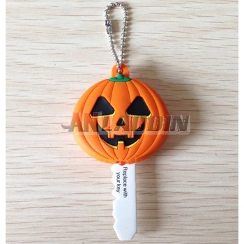 Cartoon Pumpkin Head LED Flashlight Torch Keychain