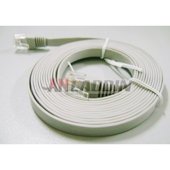 Cat.6 Gigabit network cable / 15 m flat UTP network cable