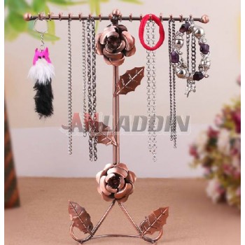 Charming rose necklace display