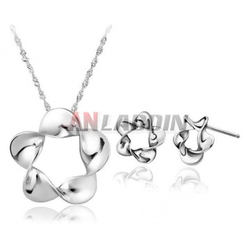 Christmas flower classic sterling silver jewelry sets
