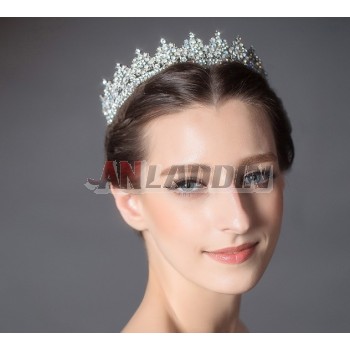 crystal crown bridal headwear
