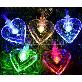 Double Hearts LED holiday lights