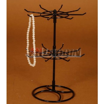 Double level rotating jewelry display
