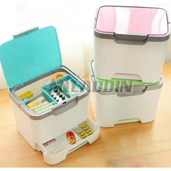 Drawers style portable medicine box