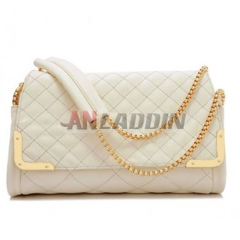 Elegant cheap pure color ladies handbag & shoulder bag