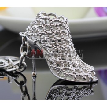 Elegant high heels zinc alloy keychain