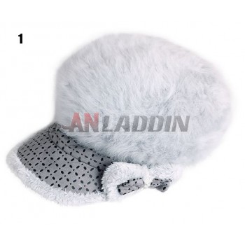 Fashion rabbit fur knit cap