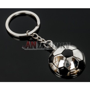 Fine zinc alloy football keychain