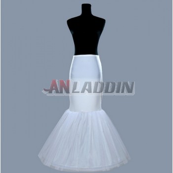 Fishtail wedding dress crinoline