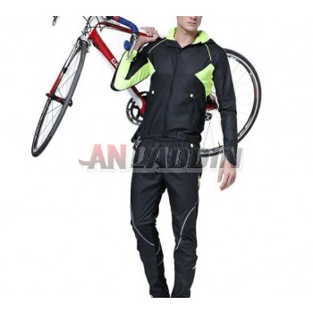 fleece long -sleeved cycling clothing kit