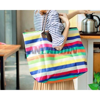 Foldable large capacity waterproof shopping bag