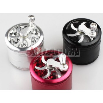 Four layers aluminum hand shake tobacco grinder