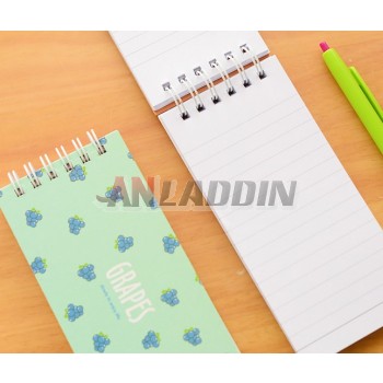 Fruit color coil binding small notebook